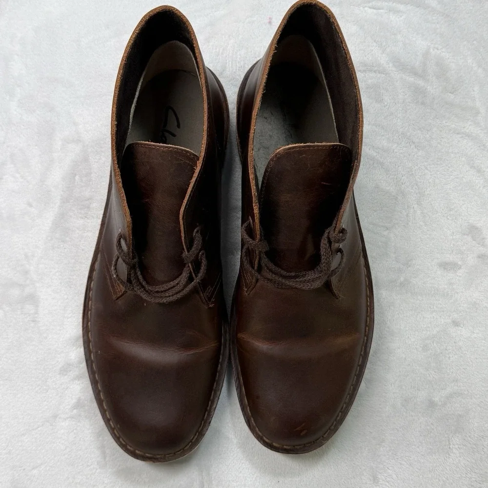 Clarks Desert Boots‎ Men's US 11 Brown Leather Chukka Crepe Sole